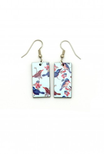 Birds on Blue Dangles Birds on Blue Dangles